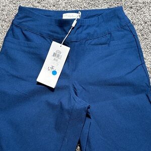Lady Hagen Blue Ankle Pants Stretchy Pull On Golf